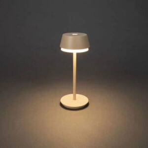 LED galda lampa uzlādējama Konstsmide Lyon, 30cm, 2.5W, 120lm DIM, CCT+RGB, IP54, Sand LED galda lampa uzlādējama Konstsmide Lyon, 30cm, 2.5W, 120lm DIM, CCT+RGB, IP54, Sand