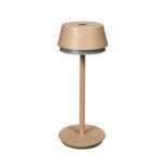 LED galda lampa uzlādējama Konstsmide Lyon, 30cm, 2.5W, 120lm DIM, CCT+RGB, IP54, Sand