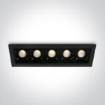 Iebūvējams LED gaismeklis One Light Mini Shop Square Boxes Aluminium, 146mm, 10W, 800lm, 3000K, IP20