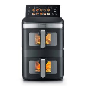 Karstā gaisa friteris CASO AirFry DuoTower Double, 2800W, 2x6.2l, 10prog., PFAS‐free