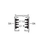 Apgaismojuma sliede One Light Square DALI Track 40001AL/B, 1m, 3-Phase 16A+DALI, V/A, Melna