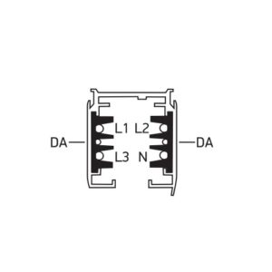 Apgaismojuma sliede One Light Square DALI Track 40001AL/B, 1m, 3-Phase 16A+DALI, V/A, Melna Apgaismojuma sliede One Light Square DALI Track 40001AL/B, 1m, 3-Phase 16A+DALI, V/A, Melna
