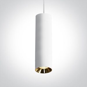 Piekarams griestu gaismeklis One Light Cylinder Pendants 63105MA/W, 40x7.5cm, GU10, Bez reflektora