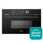 Iebūvējama mikroviļņu krāsns ar grila funkciju Midea ELEVA MBOTG934E4MO-BK, 1450W, 38cm, 12prog., Smart Home