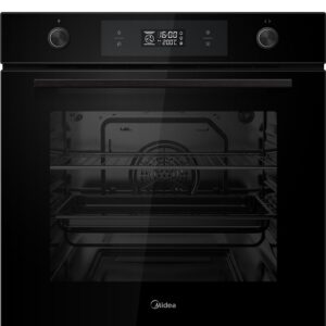 Iebūvējama cepeškrāsns Midea Total Black MBON5M90E6-BK, 60cm, 3D Hot Air, AquaClean, 9Prog.