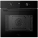 Iebūvējama cepeškrāsns Midea MBO65M80D2-BK, 60cm, 8prog., Air Fry, All Black