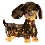LED gaismas dekorācija suns Star Trading Magic, 26x25cm, 100LED, IP20, 3xAA, ar taimeri