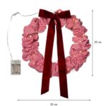 LED dekorācija vainags Star Trading Wreath Molly, 35cm, 60LED, IP20, 3xAA, ar taimeri, Auduma/Velveta