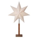 LED dekorācija Zvaigzne Star Trading KARO, 70x43cm, E14, Max. 25W, IP20, Koka