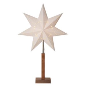 LED dekorācija Zvaigzne Star Trading KARO, 70x43cm, E14, Max. 25W, IP20, Koka