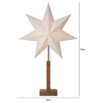 LED dekorācija Zvaigzne Star Trading KARO, 70x43cm, E14, Max. 25W, IP20, Koka
