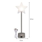 Uzlādējama LED dekorācija zvaigzne Star Trading Star on Base Blizz, 40cm, USB-C