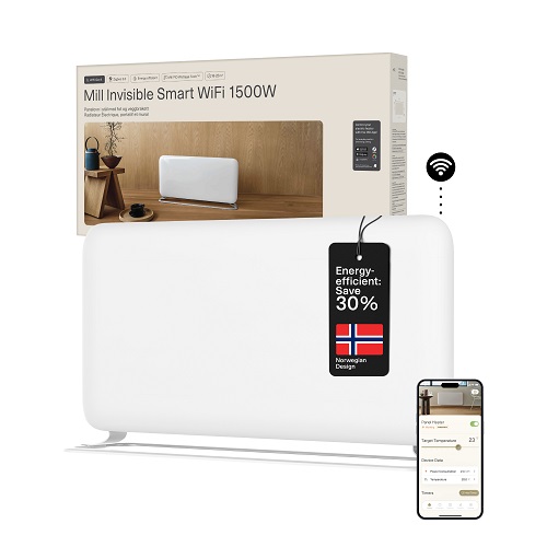 Viedais konvekcijas sildītājs Mill Smart Panel Heater PA1500WIFI4A, 1500W, 18-22 m², Sienas/Brīvi stāvošs Viedais konvekcijas sildītājs Mill Smart Panel Heater PA1500WIFI4A, 1500W, 18-22 m², Sienas/Brīvi stāvošs