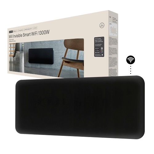Viedais konvekcijas sildītājs Mill Invisible Smart WiFi Panel Heater PA1300WIFI4B, 1300W, 15-19 m², IPX4 Viedais konvekcijas sildītājs Mill Invisible Smart WiFi Panel Heater PA1300WIFI4B, 1300W, 15-19 m², IPX4