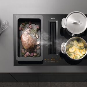 Iebūvējama indukcijas virsma ar tvaika nosūcēju Miele KMDA 7473-1 FL Silence, 80cm, FlexZone, ComfortSelect Plus Iebūvējama indukcijas virsma ar tvaika nosūcēju Miele KMDA 7473-1 FL Silence, 80cm, FlexZone, ComfortSelect Plus