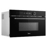 Iebūvējama mikroviļņu krāsns ar grila funkciju Midea ELEVA MBOTG934E4MO-BK, 1450W, 38cm, 12prog., Smart Home