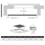 Iebūvējama indukcijas plīts virsma Midea Even Pro MIH744BE325GKD, 60cm, 7400W, Touch Control