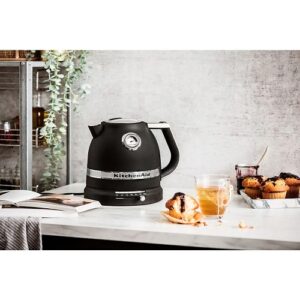 Elektriskā tējkanna ar regulējamu temp. KitchenAid Artisan Cast Iron Black, 2400W, 1.5l, 50-100 °C Elektriskā tējkanna ar regulējamu temp. KitchenAid Artisan Cast Iron Black, 2400W, 1.5l, 50-100 °C