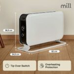 Elektriskais konvekcijas sildītājs Mill Heater Instant CO2200MECMAXBLACK, 2200W, 3 ātrumi, 30m²
