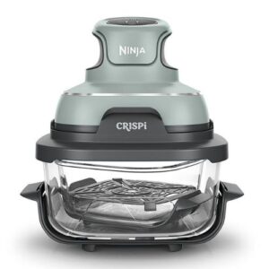 Karstā gaisa friteris Ninja CRISPi 4-in-1 FN101EUSG, 1700W, 1.4+3.8l, Stikla, Sage Green