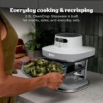 Karstā gaisa friteris Ninja CRISPi PRO 5in1 XL Glass AS090EUWH, 2000W, 5.7+2.3l, Balts/Stikla