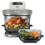 Karstā gaisa friteris Ninja CRISPi PRO 7in1 XL Glass AS101EULG, 2050W, 5.7+2.3l, Bone/Stikla