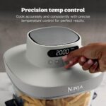 Karstā gaisa friteris Ninja CRISPi PRO 7in1 XL Glass AS101EULG, 2050W, 5.7+2.3l, Bone/Stikla