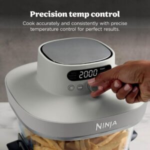 Karstā gaisa friteris Ninja CRISPi PRO 7in1 XL Glass AS101EULG, 2050W, 5.7+2.3l, Bone/Stikla