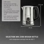 Elektriskā tējkanna ar regulējamu temp. Caso Selection WK 2200, 2200W, 1.7l, 40-100 °C