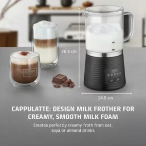 Elektriskais piena putotājs Caso CappuLatte, 600W, 400ml, 5prog., Stikla