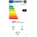 Iebūvējams ledusskapis ar saldētavu Midea Eleva MDRE372FGC01, 178x54cm, No Frost, Multi-Flow, Metal Cooling
